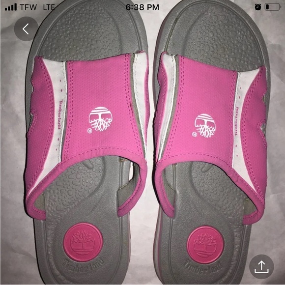 Timberland Shoes - 3 for $15 Pink Timberland slides shoes sandals flip flops slip on size 6 outdoor